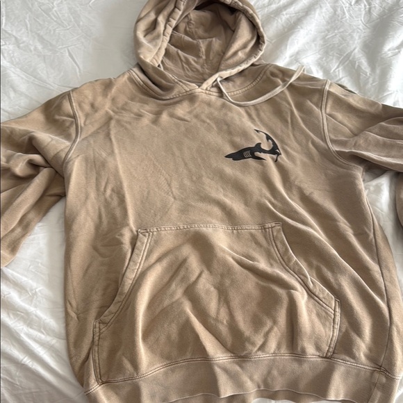 Tan Hooded Sweatshirt with Kangaroo Pocket - Picture 1 of 2